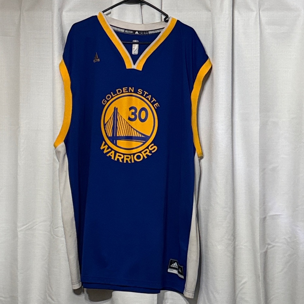 Adidas Blue and Yellow Warriors Jersey